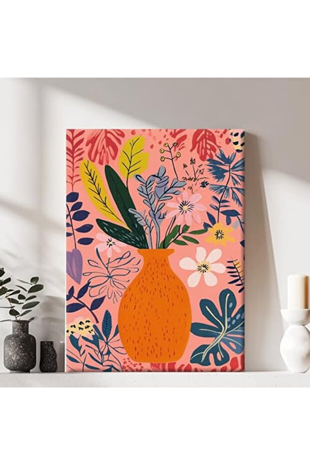 Signtouch Bloom Floral Wrap Framed Canvas Wall Art 50x70 cm