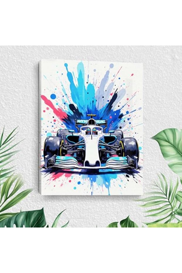 Signtouch Watercolor Car Illustration Wrap Framed Canvas Wall Art 50x70 cm