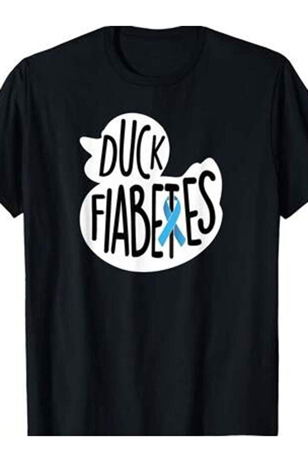 تي شيرت Duck Fiabetes، تي شيرت يحمل عبارة "مرض السكري من النوع الأول مزعج"