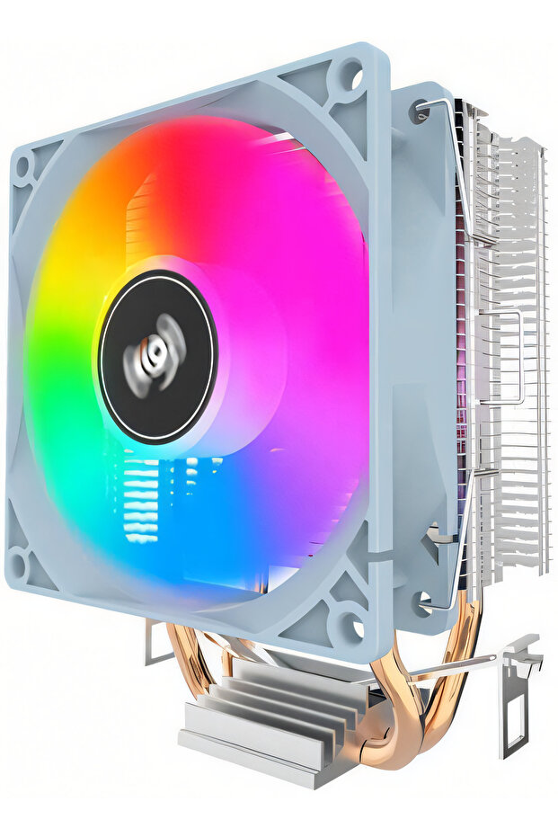 ICE 200 Pro CPU Cooler, 90mm RGB PWM Fan, 1800RPM, Intel & AMD2,42CFM,Copper Heat Pipes, 95W TDP
