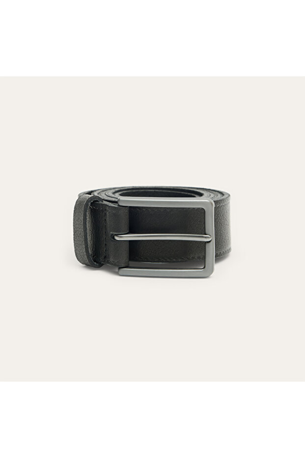 Men's Black Leather Belt