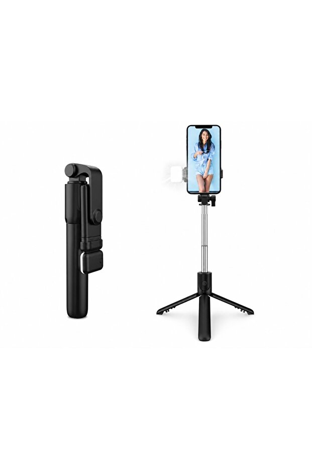 Xt-09 Bluetooth Controlled Selfie Stick and Tripod Orange Xt09