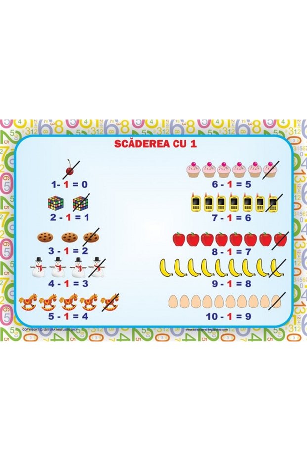 Set 8 planse: Scaderea cu 0-10