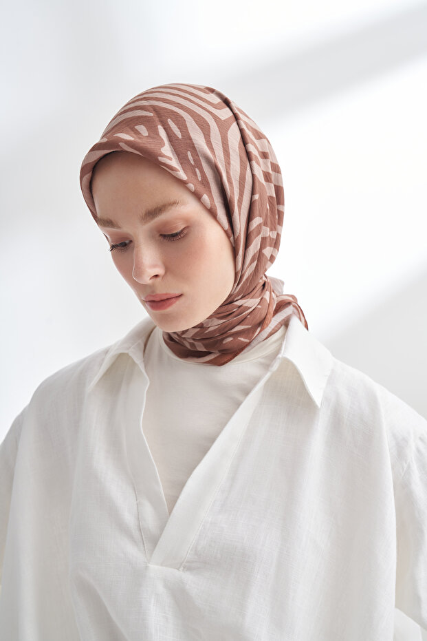Nomadic Lines Desen the Tencel Edit Scarf - Milk Brown