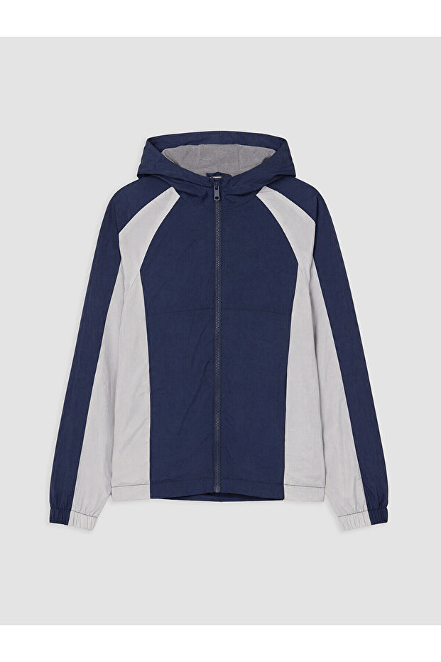 Lcw Kids Navy Blue Boy's Windbreaker Coat