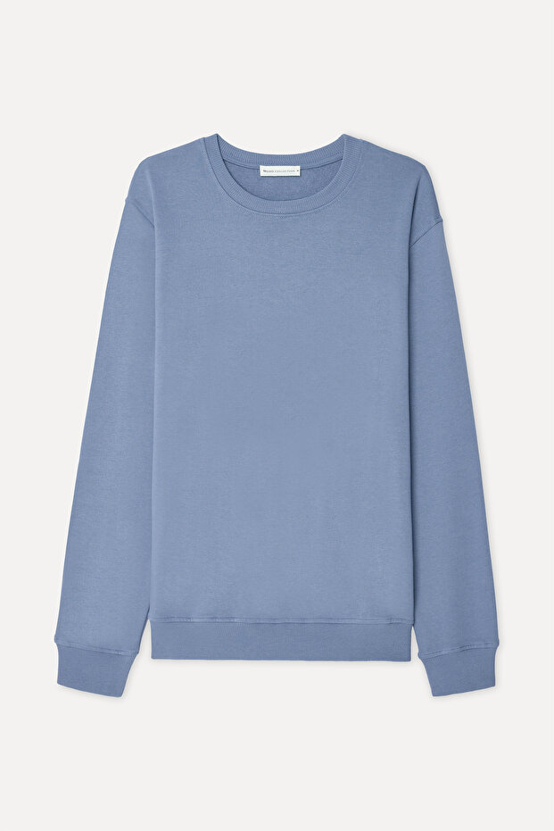 Men's Blue Crew Neck Sweatshirt