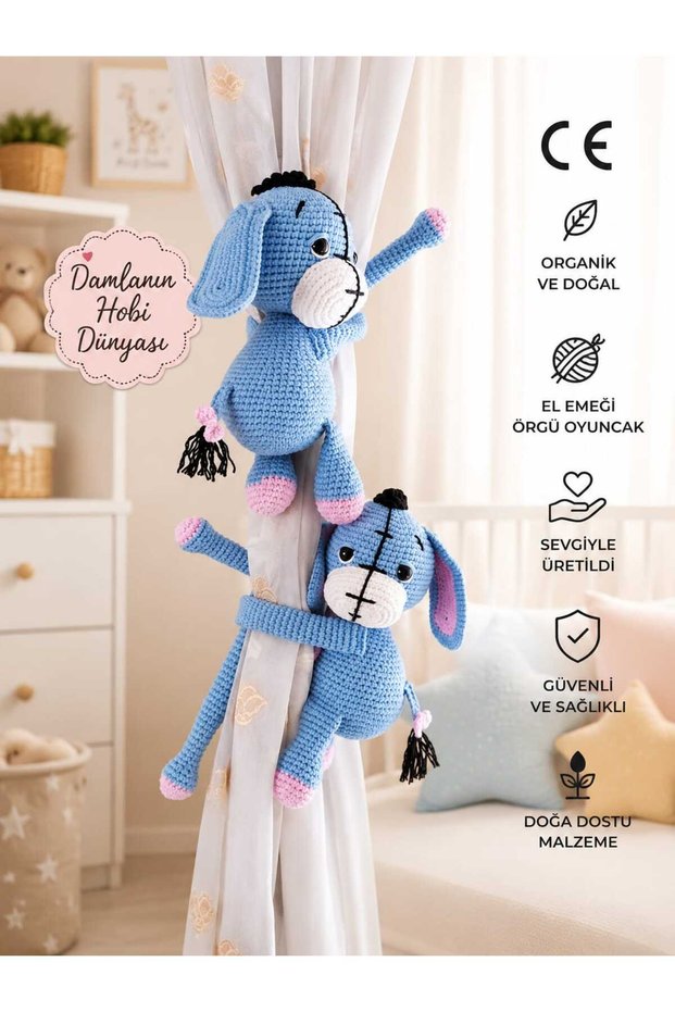 EEYORE 2Lİ EŞEK PERDE TUTUCU