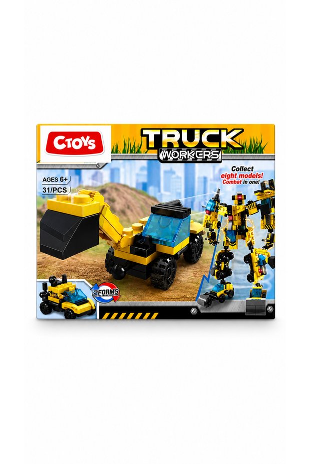 Construction Vehicle Transforming Robots - Truck Workers - Construction Toy - 1 Piece Model 3