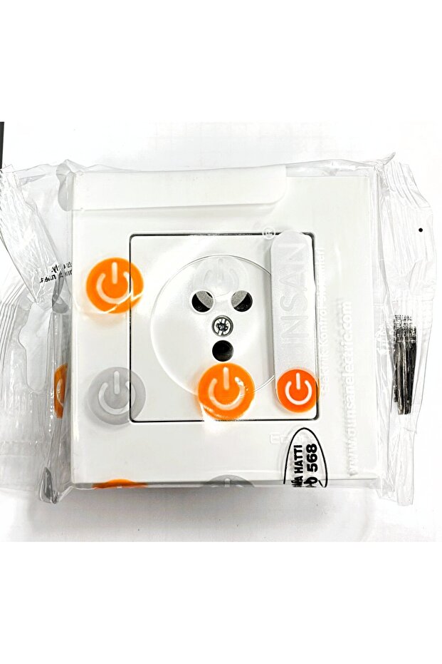 Eqona White Triangle Phone Socket - Framed - 01401100100119