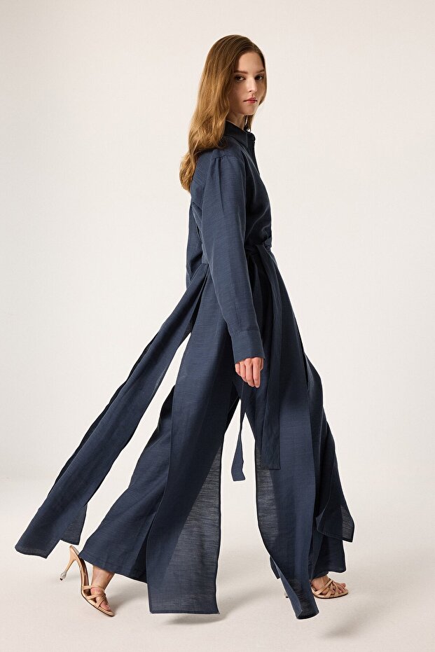 Linen Tunic Pants Suit
