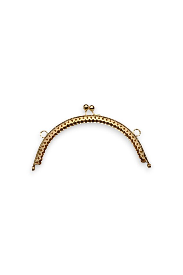 Gold Color Metal Oval Purse and Wallet Clip 16 cm – Premium Sewing and Handmade Bag Accessory
