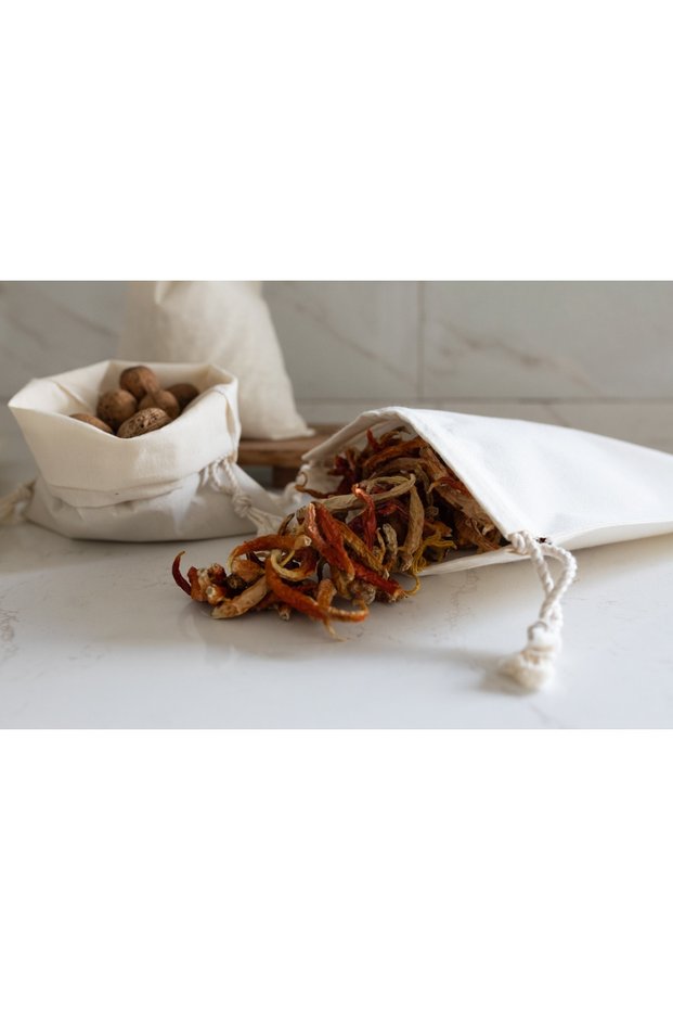 Raw American Cloth Pouch with Drawstring 20 cm * 30 cm - Durable Design - 10 Pieces