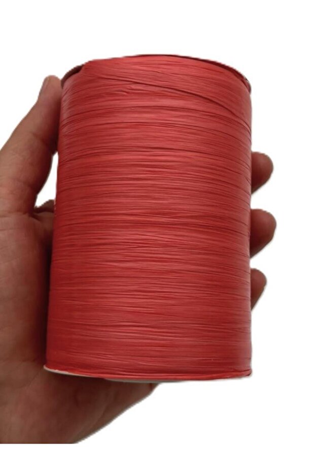 Number 7 Light Red Color Angel Soft Raffia, Satin Raffia 100 Gr 200 Meters