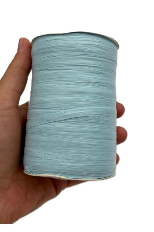 Number 36 Ice Blue Color Angel Soft Raffia, Satin Raffia 100 Gr 200 Meters