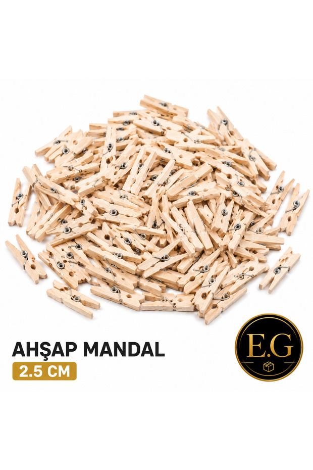 Ahşap Mandal 2.5 cm ( 20 Adet )