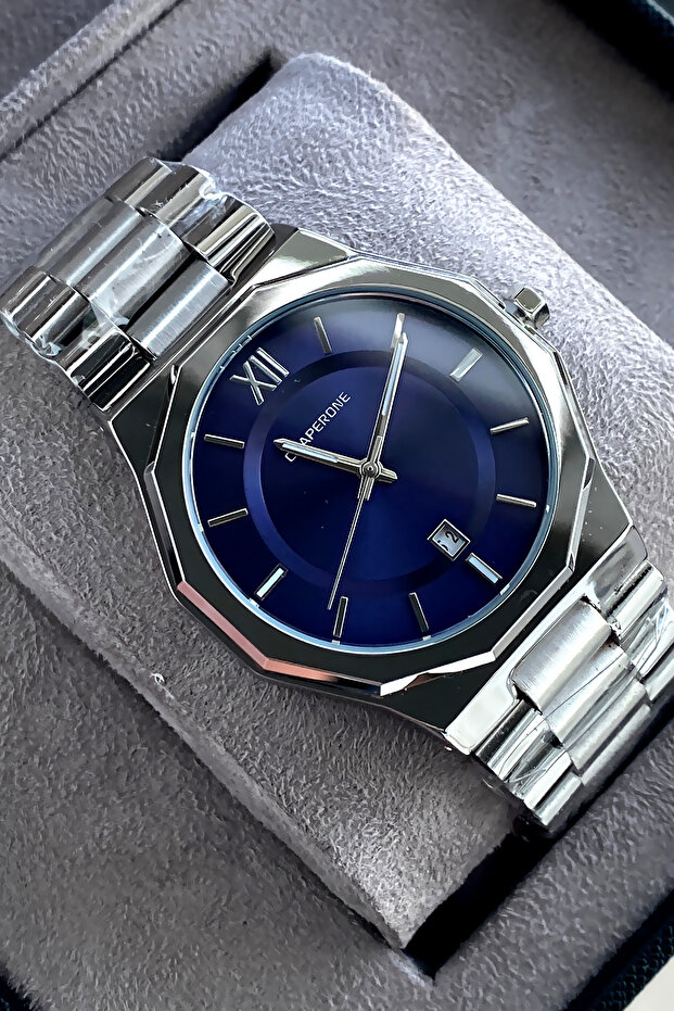 Original Men's Wristwatch Waterproof Steel Band Gift with Box