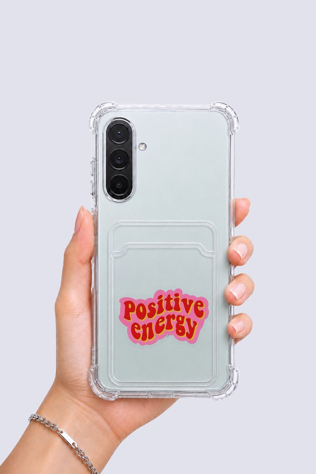 Samsung Galaxy A36 Positive Energy Patterned Case with Card Holder - Eterna7849-2105