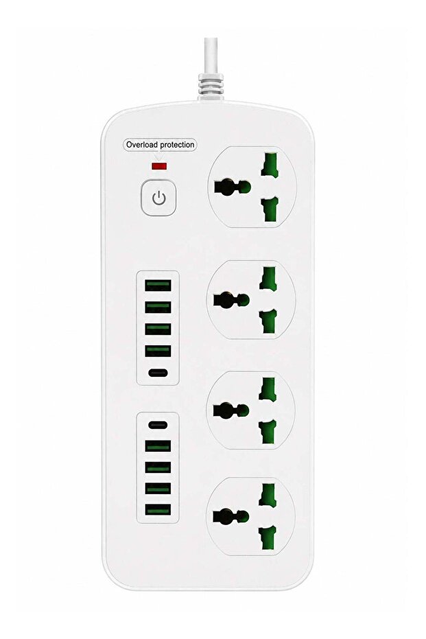 T25 Heavy-Duty Power Extension Box – 4 Universal Outlets & Fast Charging
