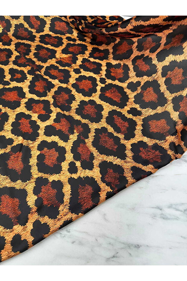 Leopard Silk Satin