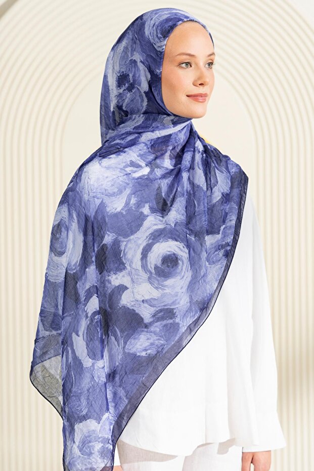 Digital Crinkled Textured Bamboo Shawl Herakleia