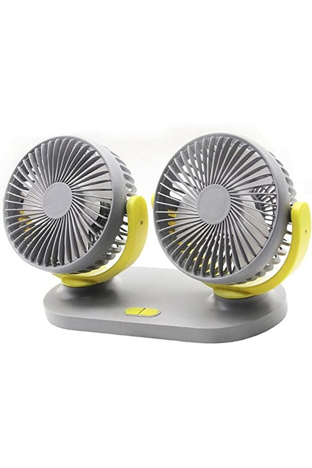 Mini Dual Head Electric Air Blower 3 Speed Adjustable Dashboard Mounted Ventilator for Cooling
