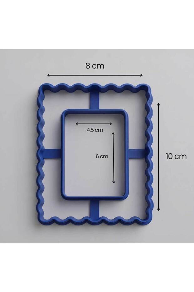 Festooned (Biscuit Edge) Photo & Mirror Frame Ceramic Cutter Mold – Polime... - 8X10 cm - Cream