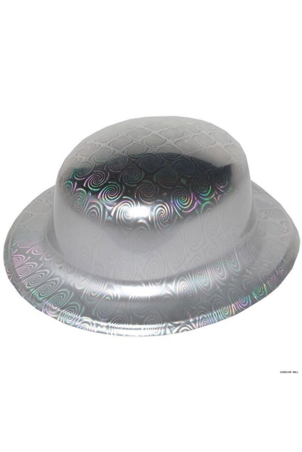 Zngzrmll Silver Color Hologram Plastic Round Melon (214956) 27X24 cm