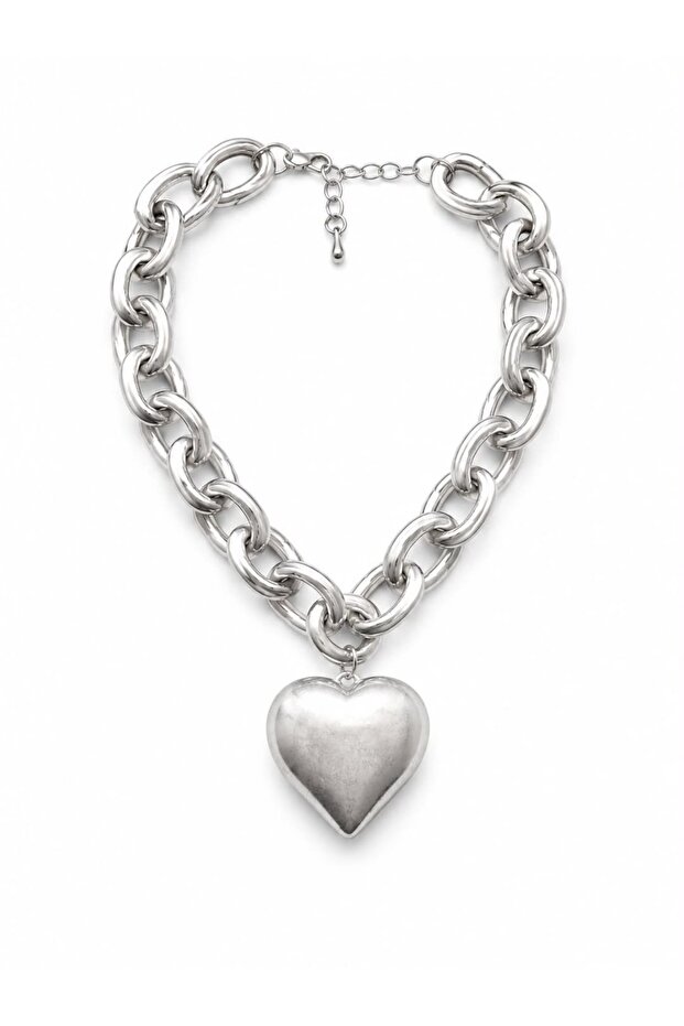 Heart Matte Chain Necklace