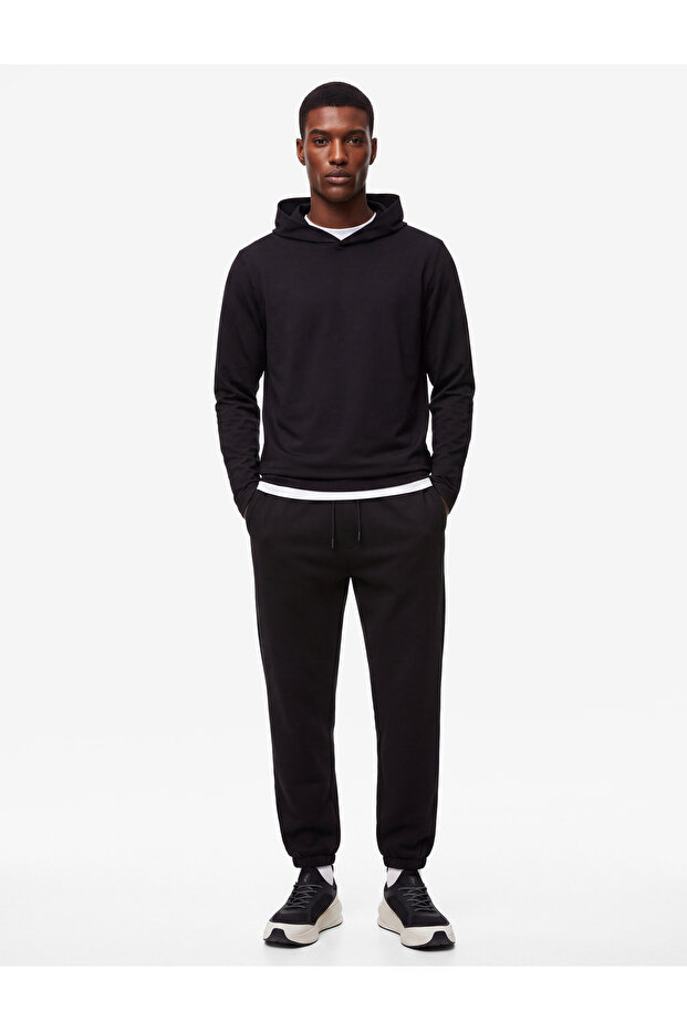 Three-Threaded, Ruffled, Pocketed, Lace-Up Waist Jogger Sports Sweatpants