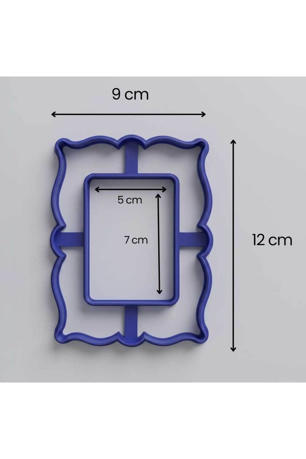 Wavy Edge Photo & Mirror Frame Ceramic Cutting Die – Polymer Clay And... - 9X12 cm - Cream