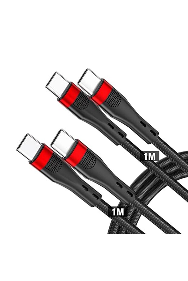 كابل USB C إلى USB C من Bestwish بقوة 60 واط، 3 قطع بطول 3 أقدام، كابلات شحن للهواتف من النوع C |   شحن سريع 20 فولت 3 أمبير بتقنية PD