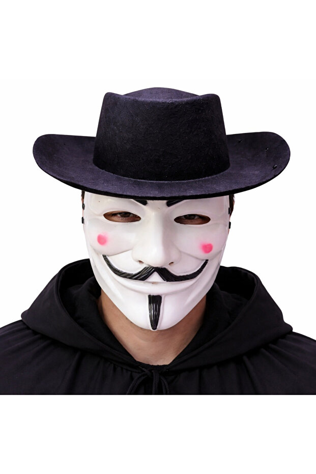 Nur Store Bag Vendetta Mask and Hat Set – Anonymous Style Party Mask