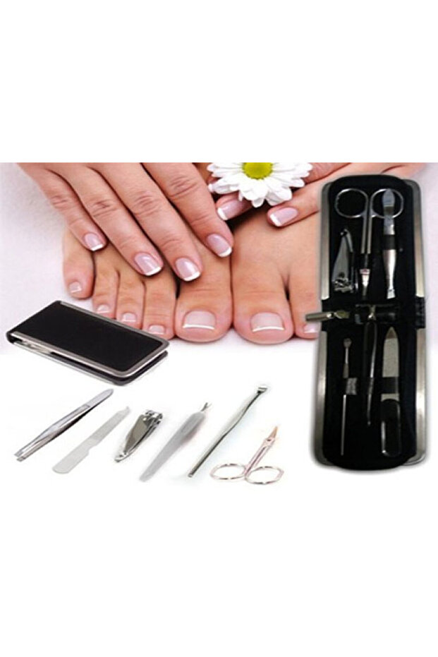 6 Piece Manicure Set with Leather Case