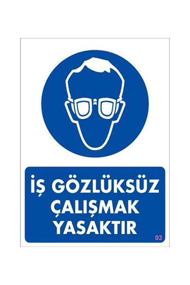 Warning sign for work protective equipment 25x35 code:3