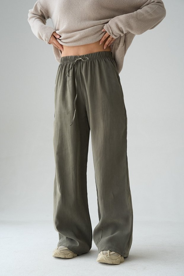 Waist-Tie Palazzo Trousers