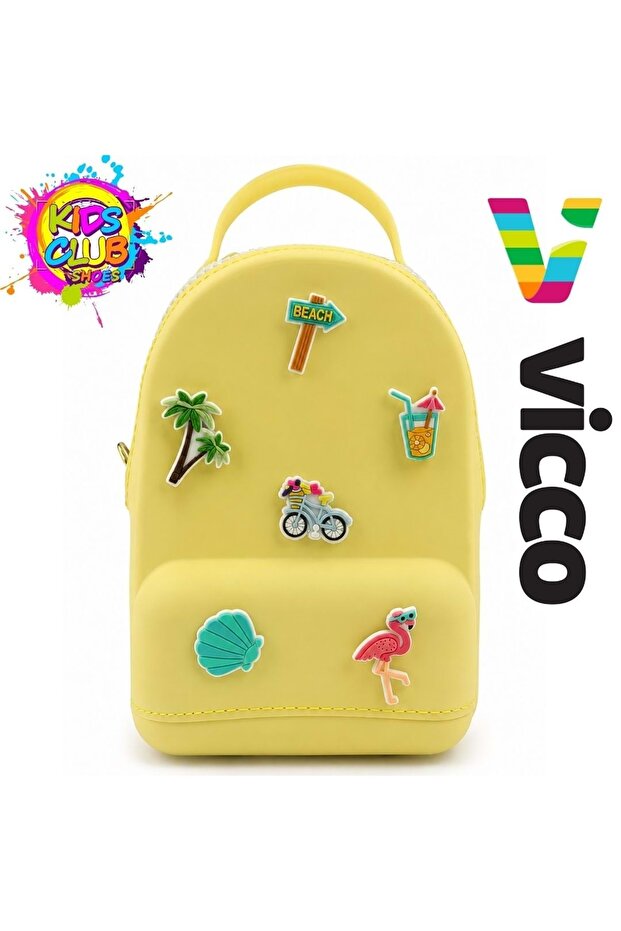 Pvc Mini Size Children's Beach Bag Nursery Bag Backpack School Bag Unisex Bag Yellow