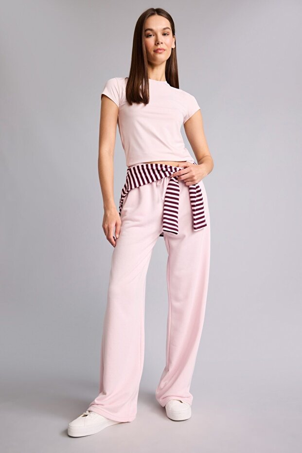 Straight Fit Elastic Waist Basic Sweatpants D6667Ax26Au