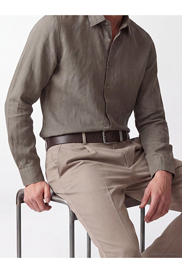 Nevavm Genuine Leather Men's Belt with Difference in Color