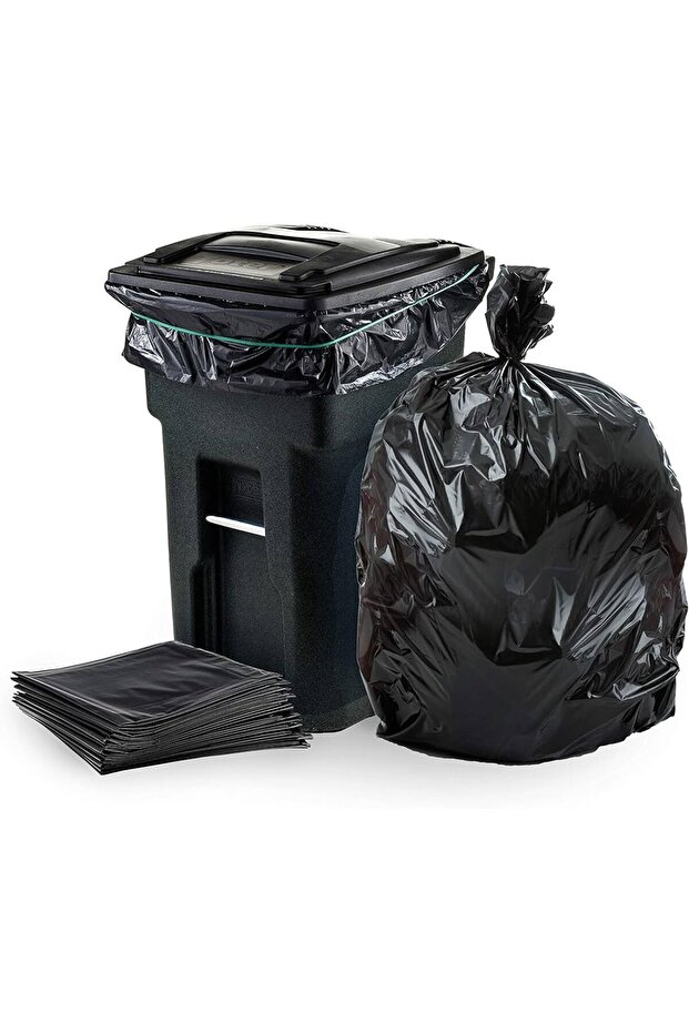 Black Garbage Bags for Home, Office and Commercial Use, 20 kg per Pack, Durable Material, Waste Management