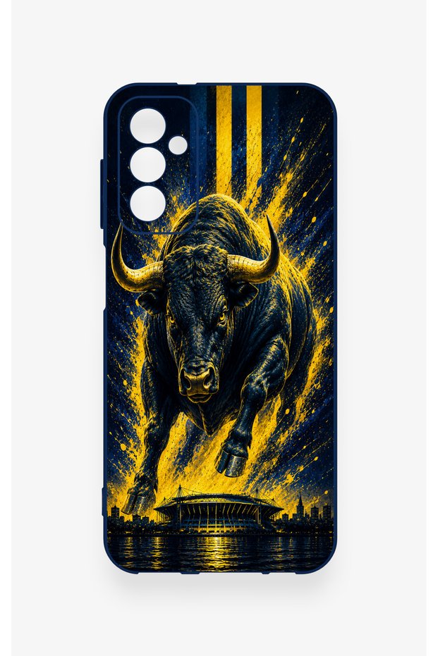 Samsung M13 Compatible Kadiköy Bull Patterned Silicone Case