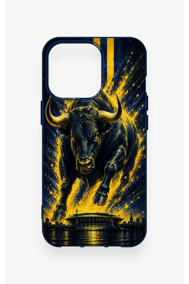 iPhone 13 Pro Compatible Kadiköy Bull Patterned Silicone Case