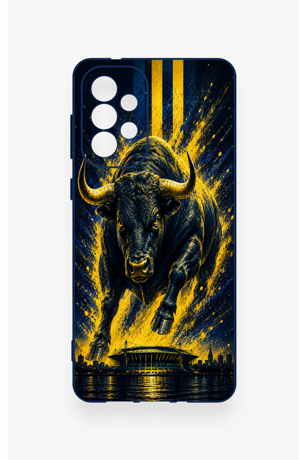 Samsung-A73 Compatible Kadiköy Bull Patterned Silicone Case