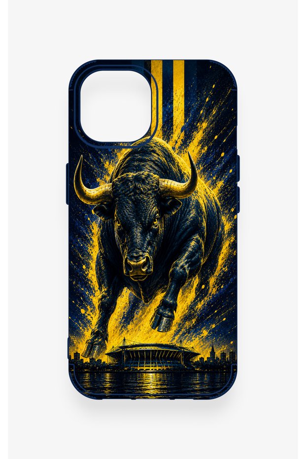 iPhone 15 Compatible Kadiköy Bull Patterned Silicone Case
