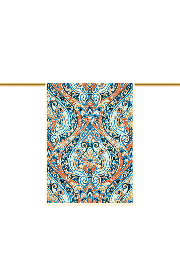 Turquoise Shahrazad Pattern Sura Silk Shawl