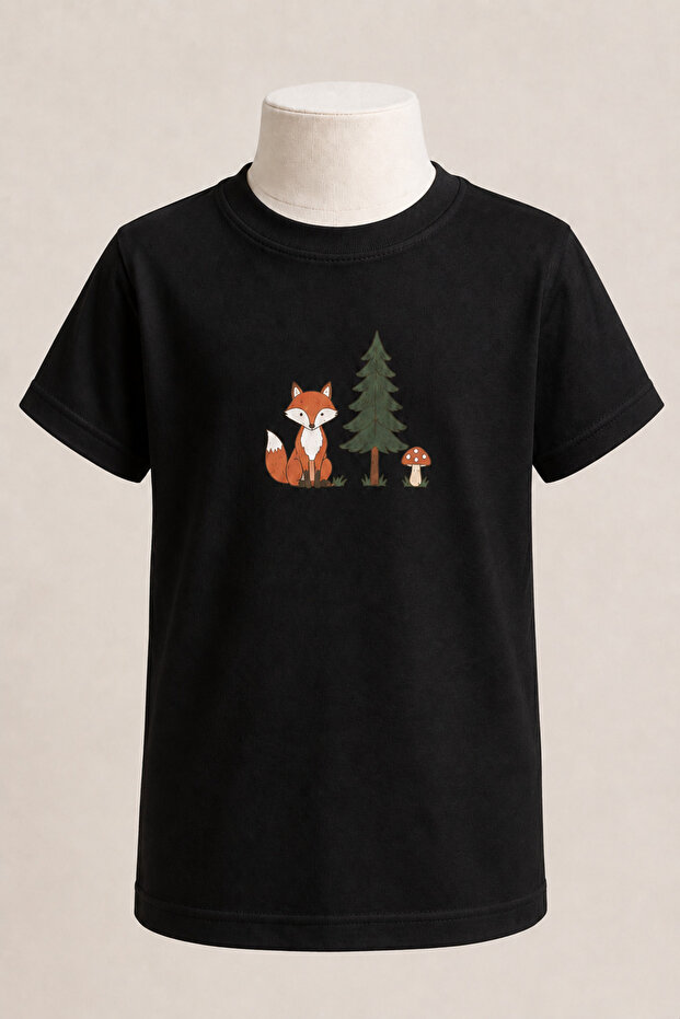 Children's Black Series Mixed Prints Cotton Combed Cotton Unisex T-Shirt