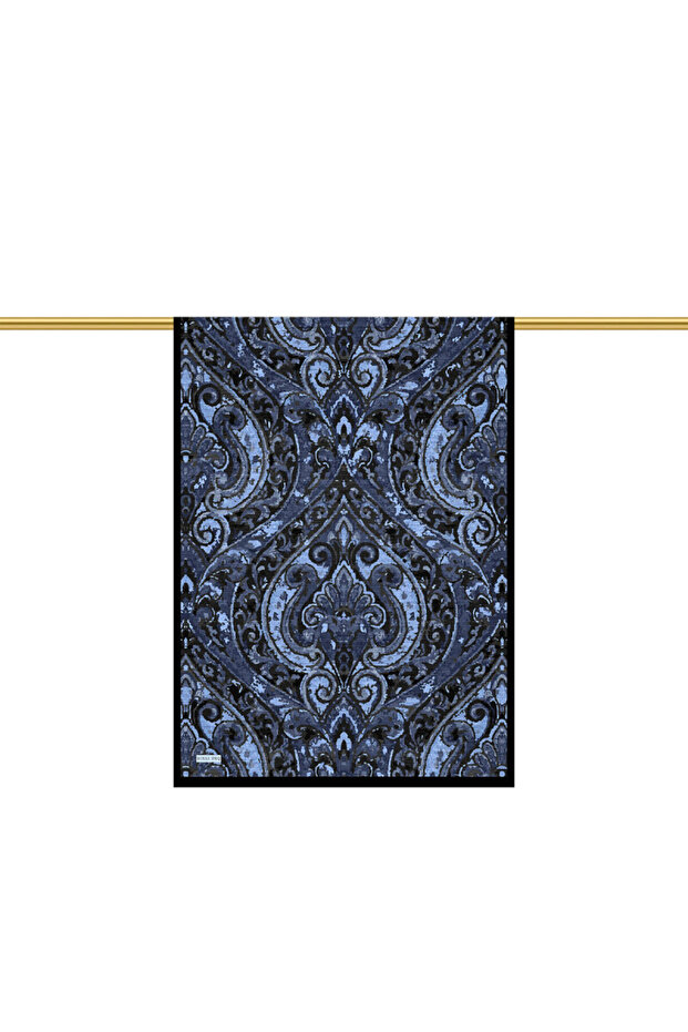 Indigo Shahrazat Pattern Sura Silk Shawl