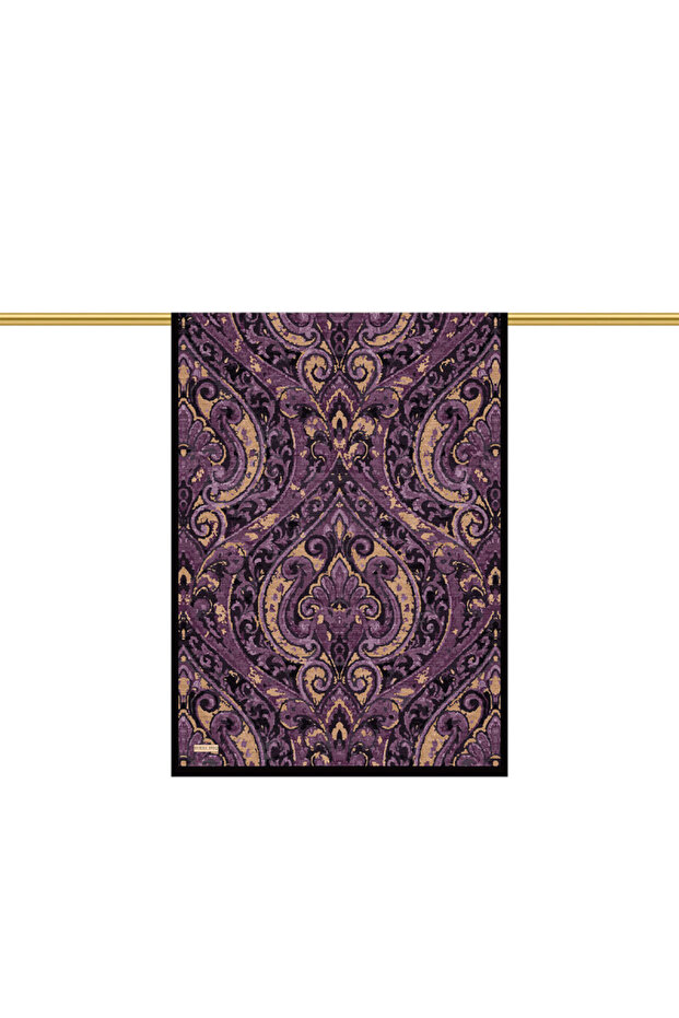 Purple Shahrazat Pattern Sura Silk Shawl