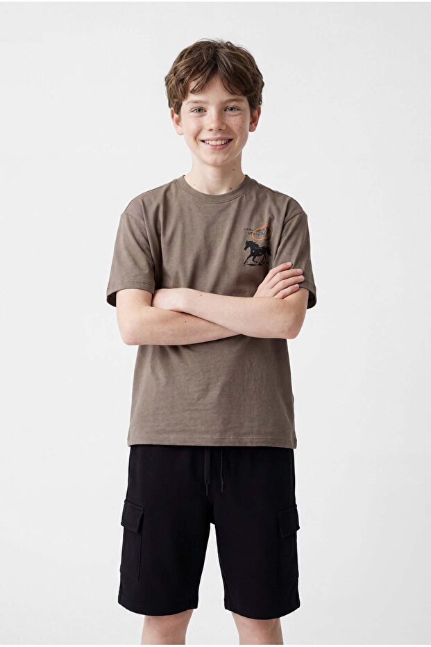 Boy's Oversize Printed T-Shirt