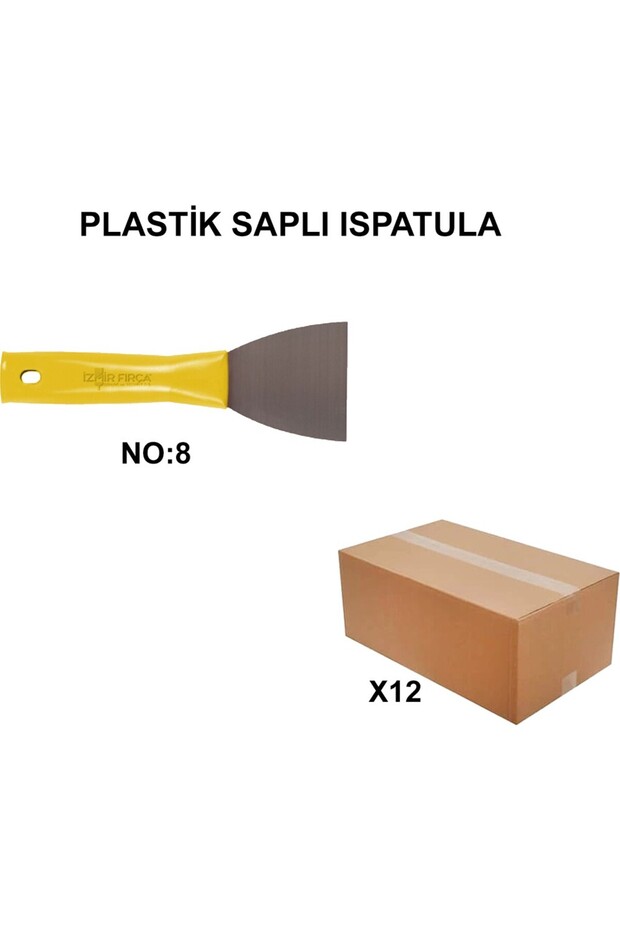Plastic Handle Spatula 12 Pieces No:8
