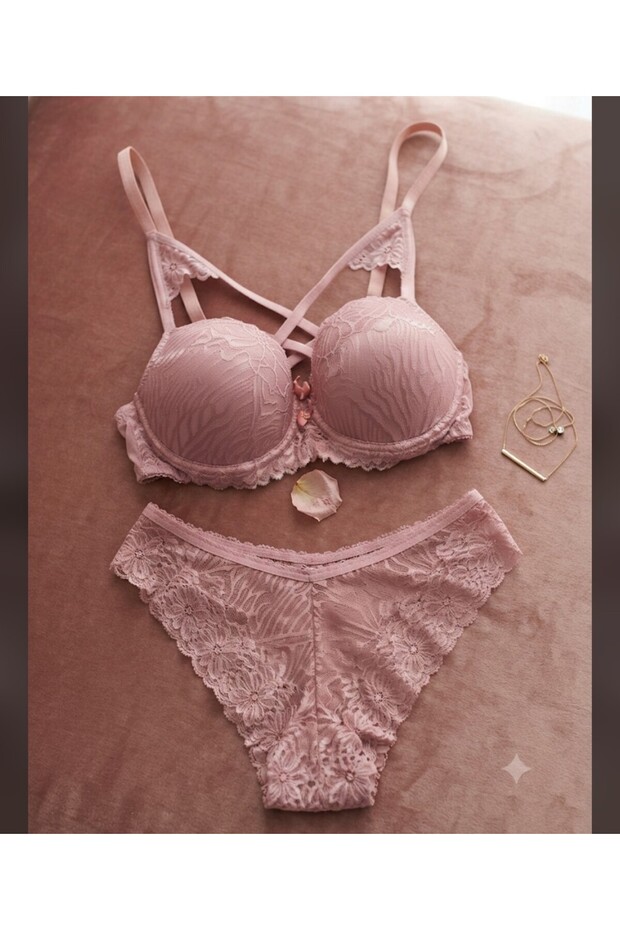 Padded Butterfly Style Bra Set
